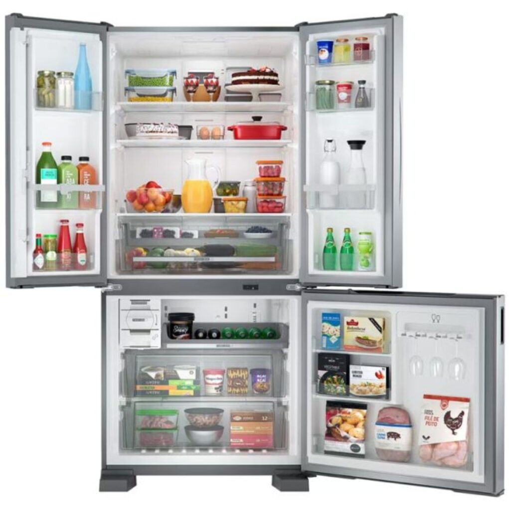 Melhores Geladeiras: Top 14 Modelos Para Comprar em 2026 83 Geladeira Brastemp French Door 554L (BRO85AK) - parte interna