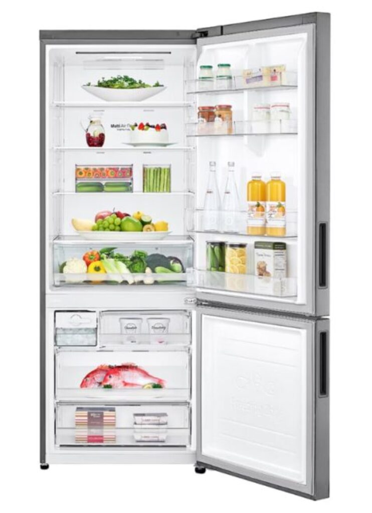 Melhores Geladeiras: Top 14 Modelos Para Comprar em 2026 87 Geladeira LG Inverse 451L (GC-B569NLLM) - parte interna